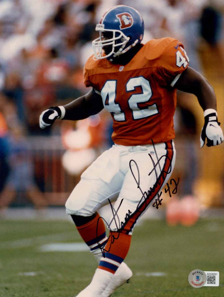 Detron Smith Autographed/Signed Denver Broncos 8x10 Photo Beckett 50429