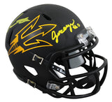 ASU Sam Leavitt & Jordyn Tyson Signed Black Speed Mini Helmet W/ Case BAS Wit