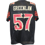 Dre Greenlaw Signed Pro Style Sz XL Rivalries Jersey Beckett Witness 57258