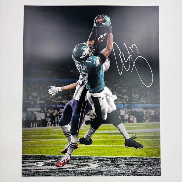 Autographed/Signed Alshon Jeffery Eagles Super Bowl LII TD 16x20 Photo BAS COA