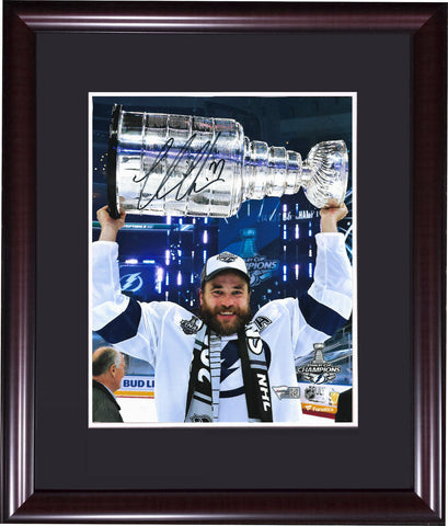 Victor Hedman Tampa Bay Lightning Signed Photo 8x10 Framed Stanley Cup Fanatics