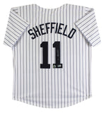 Gary Sheffield Authentic Signed White Pinstripe Pro Style Jersey Autographed BAS