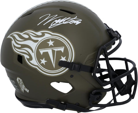 Will Levis Tennessee Titans Autographed 2022 Salute to Service Authentic Helmet