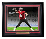 Baker Mayfield Signed Framed 16x20 Buccaneers Spotlight Red Jersey Photo BAS