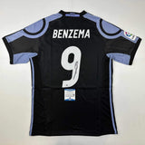 Autographed/Signed Karim Benzema Real Madrid 16-17 Black Jersey Beckett BAS COA