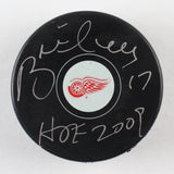 Brett Hull Signed Detroit Red Wings Puck Inscribed "HOF 2009" (Schwartz Sports)