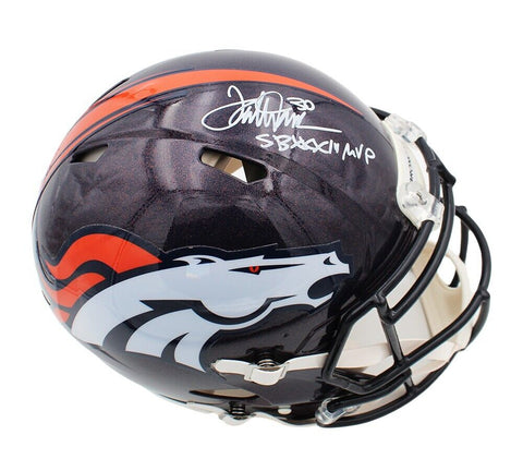 Terrell Davis Signed Denver Broncos Speed Authentic Custom Orange Fleck Helmet