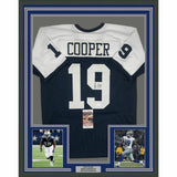 FRAMED Autographed/Signed AMARI COOPER Dallas 33x42 Thanksgiving Jersey JSA COA