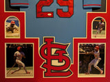 FRAMED ST LOUIS CARDINALS VINCE COLEMAN AUTOGRAPHED INSCRIBED JERSEY JSA COA