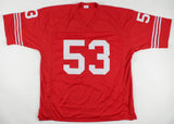 Bill Romanowski Signed Francisco 49ers Jersey (Beckett) 4xSuper Bowl Champion LB
