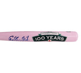 Carlton Fisk Signed Boston Red Sox Rawlings Fenway Park 100 Years Pink Mini Bat