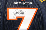 John Elway Signed Denver Broncos M&N Authentic Blue Jersey Beckett 40841