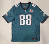 DALLAS GOEDERT SIGNED PHILADELPHIA EAGLES SUPER BOWL NIKE SCREENPRINT XL JERSEY