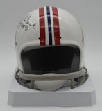 John Hannah HOF Patriots Signed/Inscribed Mini Football Helmet JSA 211953
