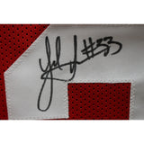 Jack Sawyer Autographed College Style XL Red Jersey Beckett Witness 50080
