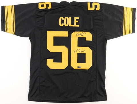 Robin Cole Signed Pittsburgh Steelers Jersey (TSE COA) 2xSuper Bowl Champion LB