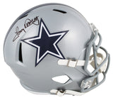 Cowboys Tony Dorsett Signed Full Size Speed Rep Helmet w/ Case BAS Witnessed 2