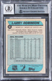 Canadiens Larry Robinson Signed 1986 Topps #62 Card Auto Graded 10! BAS Slabbed