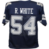 Randy White Autographed/Signed Pro Style Blue Jersey JSA 43444
