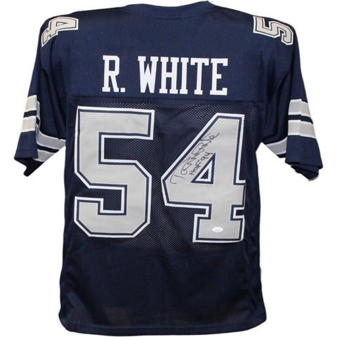 Randy White Autographed/Signed Pro Style Blue Jersey JSA 43444