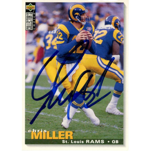 Chris Miller Autographed/Signed 1994 Upper Deck #161 Card 1994 Beckett 59199