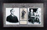 Glenn "Pop" Warner Signed & Framed 2x4 Cut Signature Auto 10! BAS #AA03704