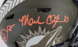 Mark Clayton & Mark Duper Signed Miami Dolphins Mini Speed Helmet (JSA COA)