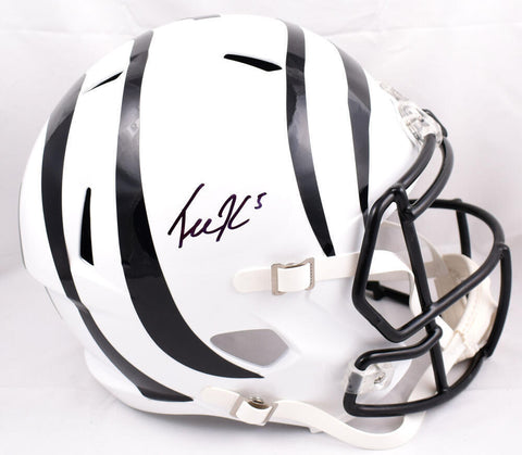 Tee Higgins Autographed Bengals F/S Alternate Speed Helmet - Beckett W Hologram