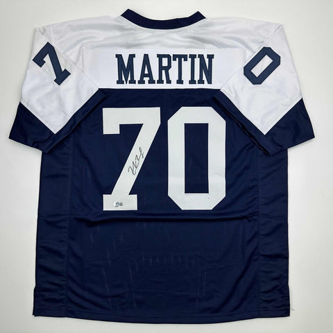 Autographed/Signed Zack Martin Dallas Thanksgiving Day Jersey Beckett BAS COA