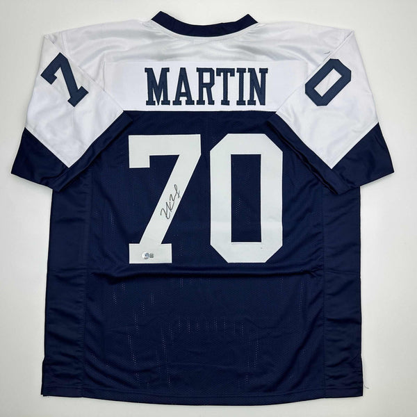 Autographed/Signed Zack Martin Dallas Thanksgiving Day Jersey Beckett BAS COA
