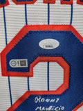 FRAMED NEW YORK METS RONNY MAURICIO AUTOGRAPHED SIGNED JERSEY JSA COA