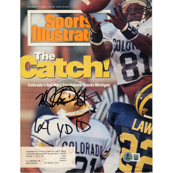 Michael Westbrook Autographed Sports Illustrated 64 Yd TD Insc. Beckett 50957