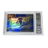 Robert Lewandowski Signed 2023-24 Panini Select La Liga Blue Field Level - BGS 9