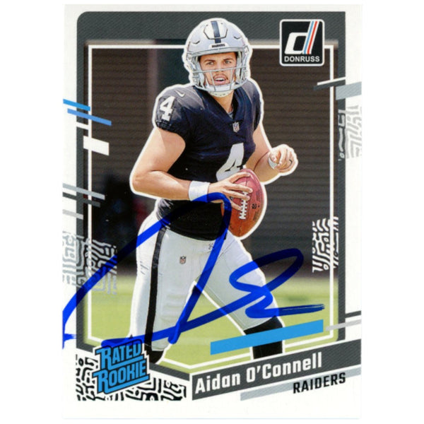 Aidan O'Connell Autographed 23 Donruss Rated Rookie #360 Card Beckett 53243