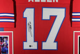 JOSH ALLEN (Bills red SKYLINE NFL MVP) Signed Autographed Framed Jersey Beckett