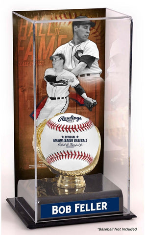 Bob Feller Cleveland Indians Hall of Fame Sublimated Display Case with Image