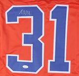 Grant Fuhr Signed Edmonton Oilers Jersey (JSA COA) 5xStanley Cup Champ Goalie