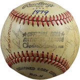 Cincinnati Reds 1981 Team Bench Morgan +24 Sigs Signed NL Baseball Beckett 56278