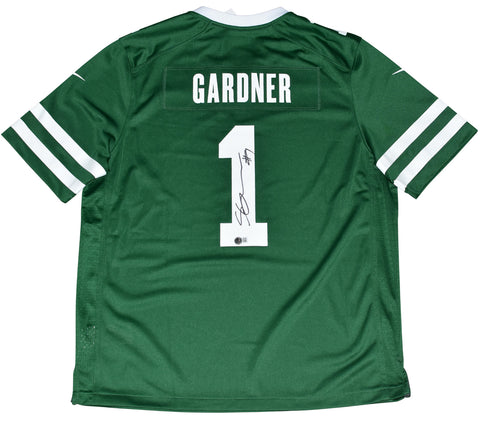 AHMAD SAUCE GARDNER SIGNED NEW YORK JETS #1 LEGACY GREEN NIKE JERSEY BECKETT