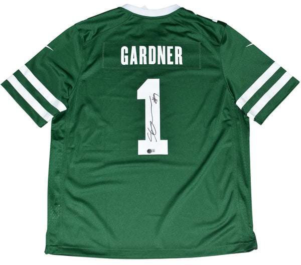 AHMAD SAUCE GARDNER SIGNED NEW YORK JETS #1 LEGACY GREEN NIKE JERSEY BECKETT