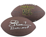Joe Theismann "83 NFL MVP" Signed Wilson Super Grip Nfl Football BAS Witnessed