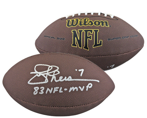 Joe Theismann "83 NFL MVP" Signed Wilson Super Grip Nfl Football BAS Witnessed