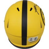 James Harrison Autographed Pittsburgh Steelers Rave Mini Helmet Beckett 53625