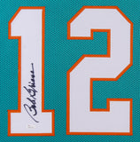 Bob Griese Signed Dolphins 35x43 Custom Framed Jersey (JSA) 2xSuper Bowl Champ