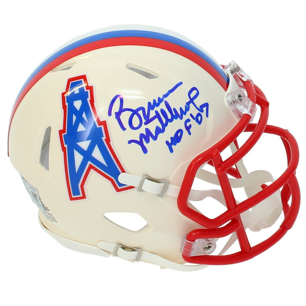 Bruce Matthews Autographed "HOF 07" Titans RETRO Speed Mini Helmet Beckett