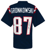 Rob Gronkowski (PATRIOTS) Signed Navy Custom Football Jersey - (PSA COA)