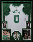 FRAMED IN SUEDE BOSTON CELTICS JAYSON TATUM AUTOGRAPHED JERSEY FANATICS HOLO