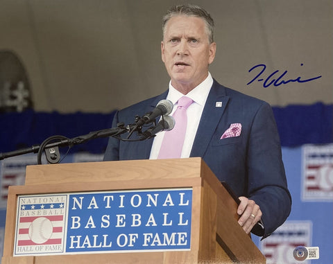 Tom Glavine Signed 11x14 Atlanta Braves Hall of Fame Photo BAS