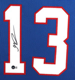 Gabe Davis Signed 35x43 Framed Buffalo Bill Jersey (Beckett) 2020 4th Rnd Pk UCF