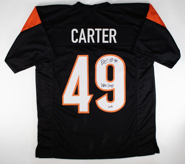 Barrett Carter Signed Cincinatti Bengals Jersey "Who Dey" (GTSM) 2025 Draft Pick